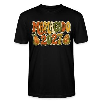 Mamacado 2027 Avocado Mama - Stanley/Stella CRAFTER Unisex Organic T-Shirt - black - Front - Alina (178cm) & Michal (187cm)