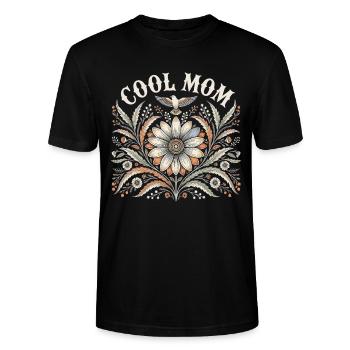 Mami Spruch Geschenk zum Muttertag & Geburtstag - Stanley/Stella Unisex Bio-T-Shirt CRAFTER - Schwarz - Vorne - Alina (178cm) & Michal (187cm)