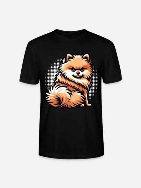Zwergspitz Zwergspitze Spitzhund Zwergspitzhalter - Stanley/Stella Unisex Bio-T-Shirt CRAFTER - Schwarz