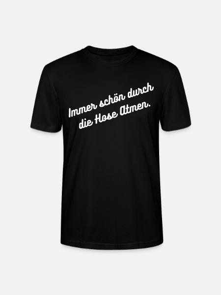 HN Durch die Hose Atmen - Script - Stanley/Stella Unisex Bio-T-Shirt CRAFTER - Schwarz