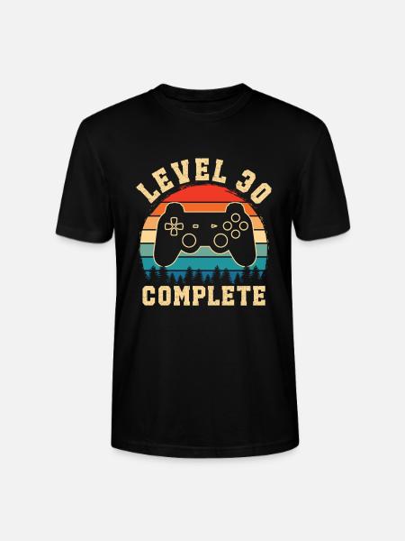 Level 30 complete – 30th anniversary gift - Stanley/Stella CRAFTER Unisex Organic T-Shirt - black