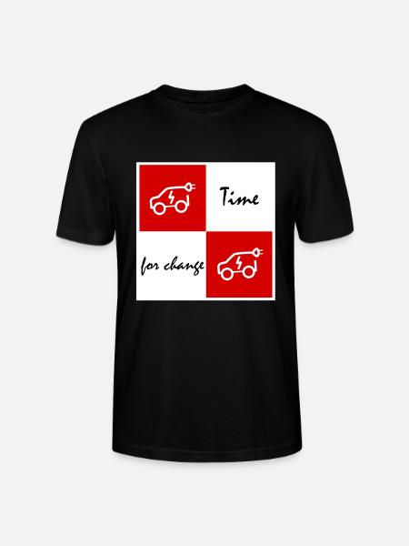 Zeit für Wandel Elektroauto - Stanley/Stella Unisex Bio-T-Shirt CRAFTER - Schwarz