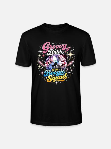 Groovy Bride & Boogie Squad JGA Diskokugel - Stanley/Stella Unisex Bio-T-Shirt CRAFTER - Schwarz