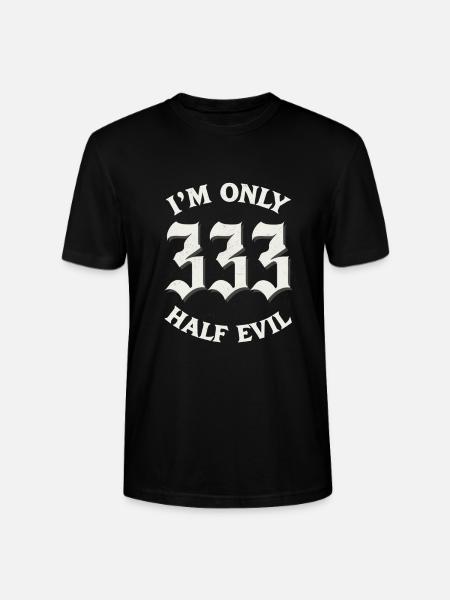 333 - half evil - Stanley/Stella Unisex Bio-T-Shirt CRAFTER - Schwarz