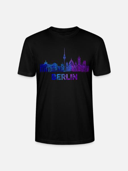 Berliner Skyline Skizze - Stanley/Stella Unisex Bio-T-Shirt CRAFTER - Schwarz