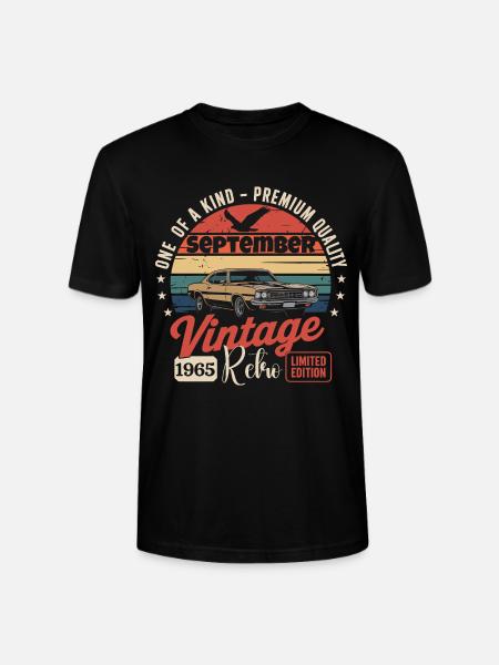 Jubiläum September 1965 Oldtimer - Stanley/Stella Unisex Bio-T-Shirt CRAFTER - Schwarz