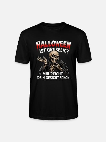 Halloween Skelett Grim Reaper Spruch - Stanley/Stella Unisex Bio-T-Shirt CRAFTER - Schwarz