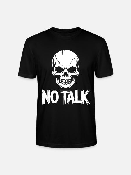 Skull No Talk Grafik - Stanley/Stella Unisex Bio-T-Shirt CRAFTER - Schwarz