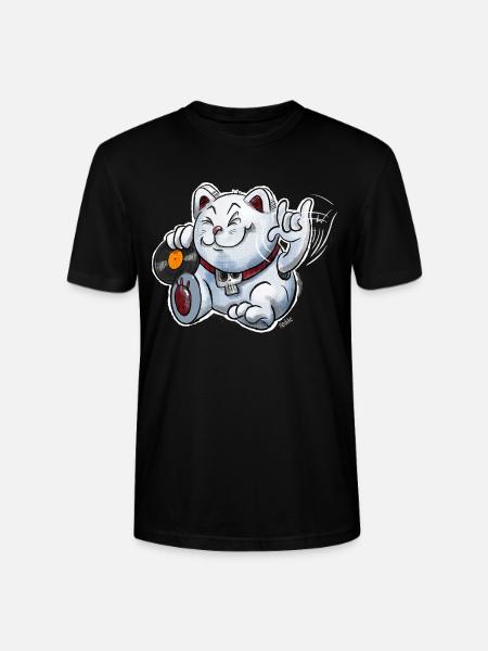 Heavy Metal Maneki-Neko (Winkekatze) - Stanley/Stella Unisex Bio-T-Shirt CRAFTER - Schwarz