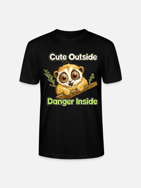 Cute Outside Danger Inside - Stanley/Stella Unisex Bio-T-Shirt CRAFTER - Schwarz
