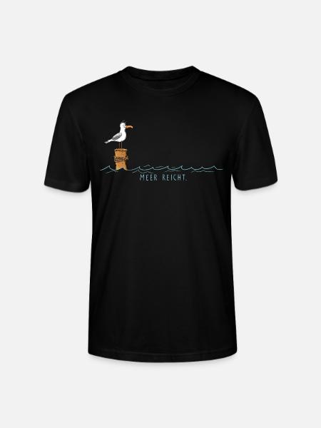 Meer reicht Möwe Wortspiel - Stanley/Stella Unisex Bio-T-Shirt CRAFTER - Schwarz