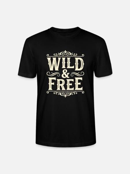Wild and Free - Stanley/Stella Unisex Bio-T-Shirt CRAFTER - Schwarz