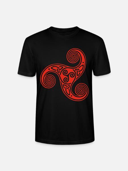 Keltisches Stammessymbol (Rot) - Stanley/Stella Unisex Bio-T-Shirt CRAFTER - Schwarz