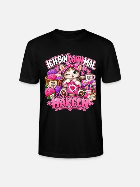 Ich bin dann mal Häkeln - Stanley/Stella Unisex Bio-T-Shirt CRAFTER - Schwarz