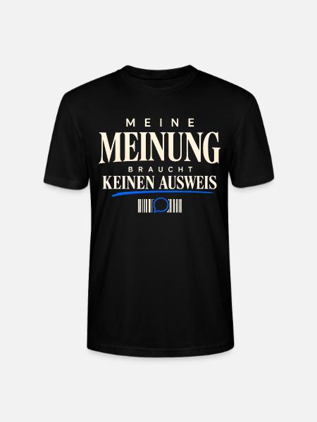 Meinungsfreiheit Demo Datenschutz Bürgerrechte - Stanley/Stella Unisex Bio-T-Shirt CRAFTER - Schwarz
