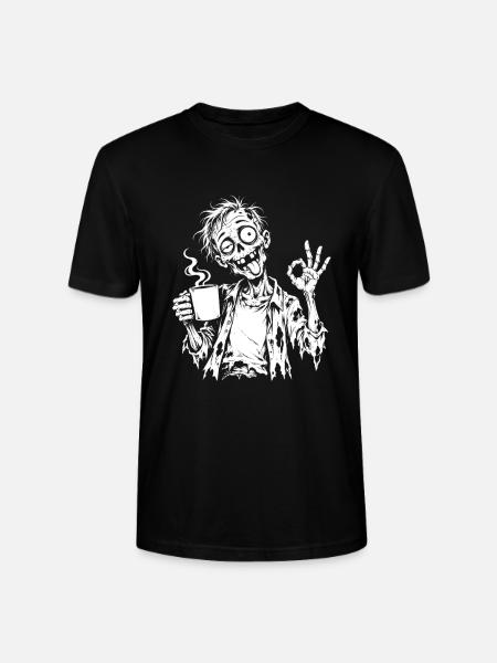Kaffeezombie Sketch - Stanley/Stella Unisex Bio-T-Shirt CRAFTER - Schwarz