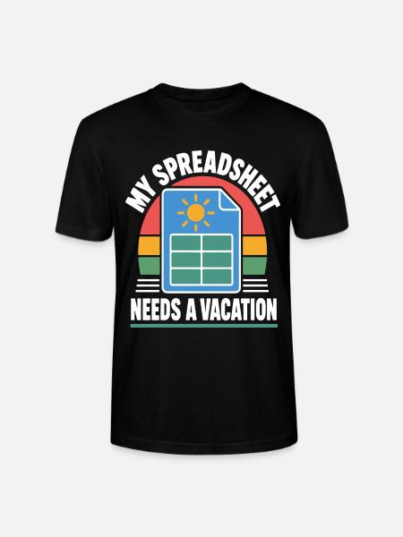 Tabellenkalkulation braucht Urlaub - Stanley/Stella Unisex Bio-T-Shirt CRAFTER - Schwarz