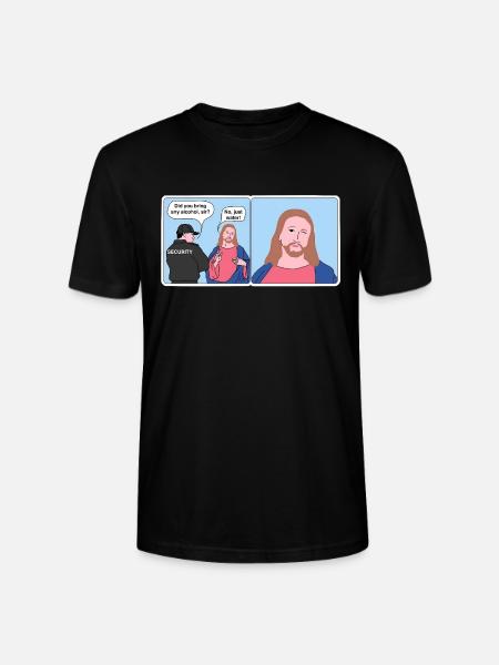 Jesus „Nur Wasser“ Meme - Stanley/Stella Unisex Bio-T-Shirt CRAFTER - Schwarz