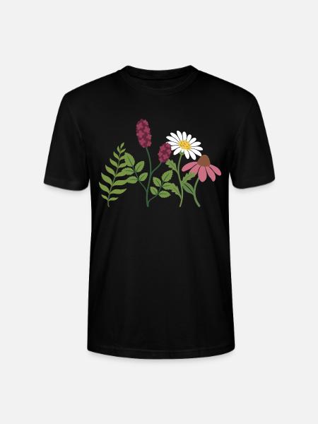 Blumenstrauß · Farn · Blumen · Blattwerk - Stanley/Stella Unisex Bio-T-Shirt CRAFTER - Schwarz