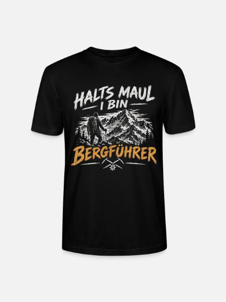 Bergführer Spruch: Halt's Maul - Stanley/Stella Unisex Bio-T-Shirt CRAFTER - Schwarz