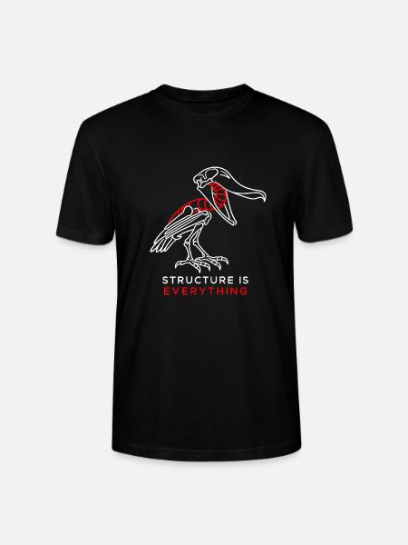 Schuhschnabelskelett – Struktur ist alles - Stanley/Stella Unisex Bio-T-Shirt CRAFTER - Schwarz