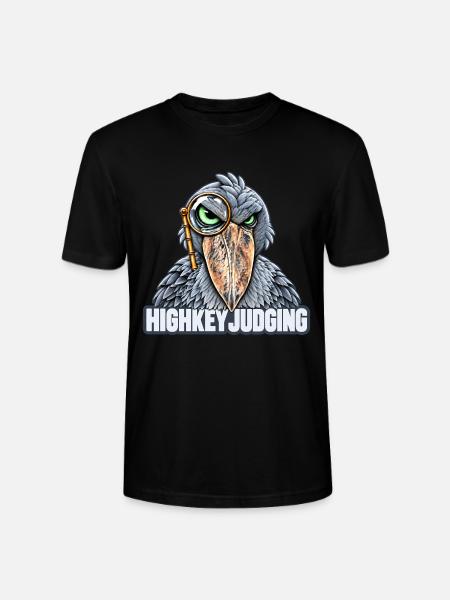 Schuhschnabel mit Brille – Highkey-Bewertung - Stanley/Stella Unisex Bio-T-Shirt CRAFTER - Schwarz