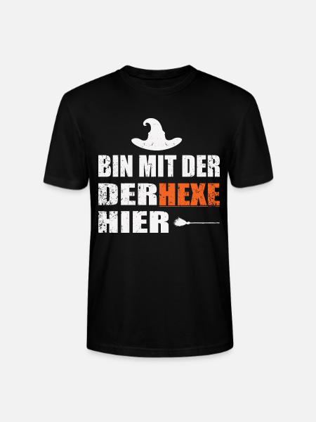 ich bin mit der hexe hier - Stanley/Stella Unisex Bio-T-Shirt CRAFTER - Schwarz