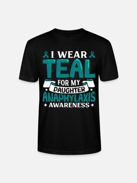 Anaphylaxie Tochter - Ich trag Türkis - Stanley/Stella Unisex Bio-T-Shirt CRAFTER - Schwarz