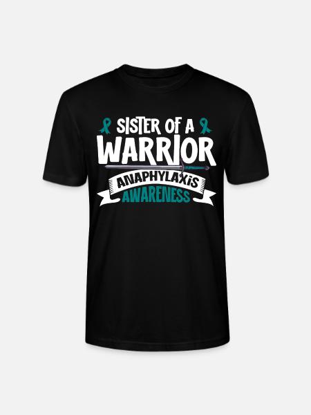 Schwester eines Kämpfers - Anaphylaxie - Stanley/Stella Unisex Bio-T-Shirt CRAFTER - Schwarz
