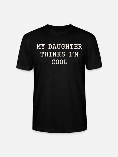 Meine Tochter findet mich cool - Stanley/Stella Unisex Bio-T-Shirt CRAFTER - Schwarz