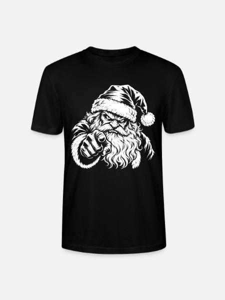 Böser Weihnachtsmann - Stanley/Stella Unisex Bio-T-Shirt CRAFTER - Schwarz