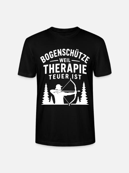 Bogenschütze Spruch: Therapie Teuer - Stanley/Stella Unisex Bio-T-Shirt CRAFTER - Schwarz