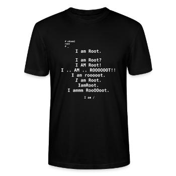 I am Root - T-shirt bio CRAFTER Stanley Stella Unisexe - noir - Devant - Alina (178cm) & Michal (187cm)