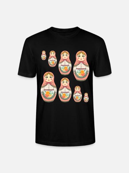 Poupée Matrouchka Russie Babouchka - T-shirt bio CRAFTER Stanley Stella Unisexe - noir