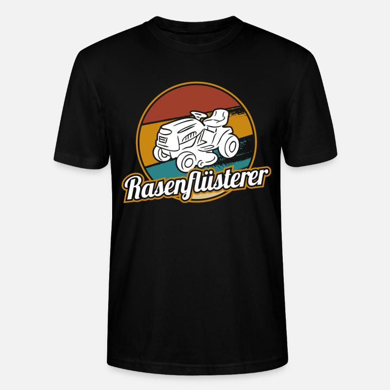 Rasenflüsterer Aufsitzrasenmäher Rasenmäher Garten - Stanley/Stella Unisex Bio-T-Shirt CRAFTER - Schwarz