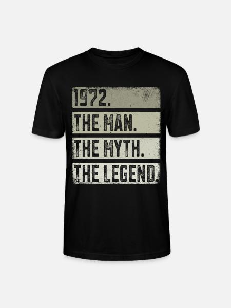 Jahrgang 1972 Mann Mythos Legende Geburtstag - Stanley Stella CRAFTER unisex økologisk-T-shirt - sort