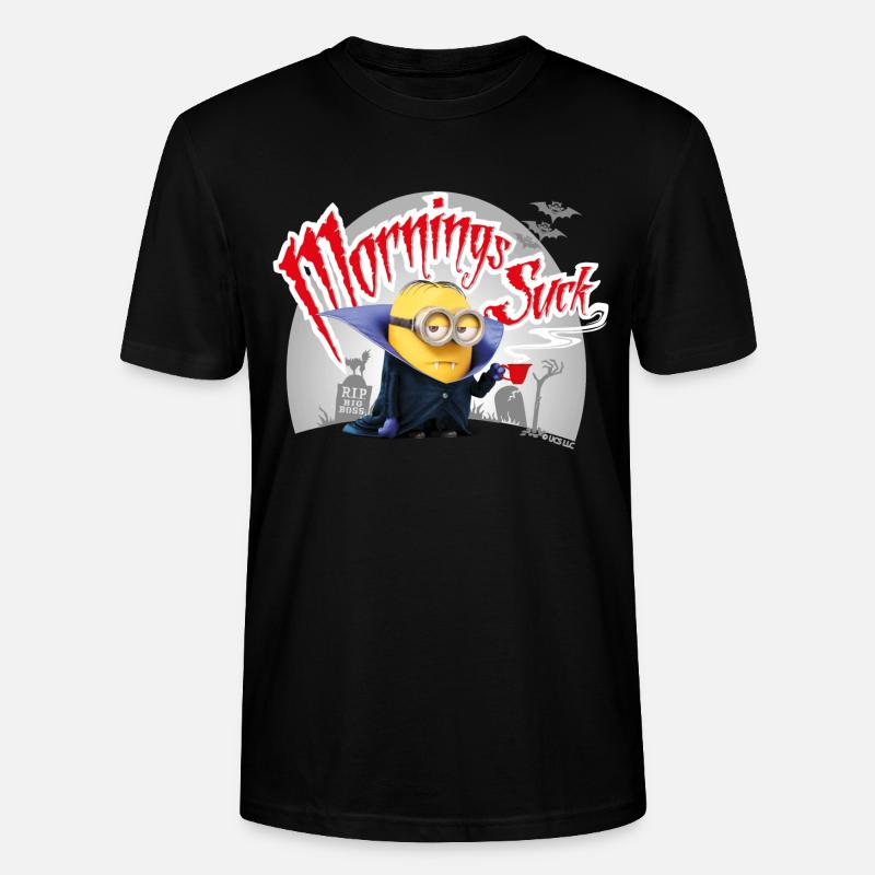Minions Dave Morgenmuffel - Stanley/Stella Unisex Bio-T-Shirt CRAFTER - Schwarz