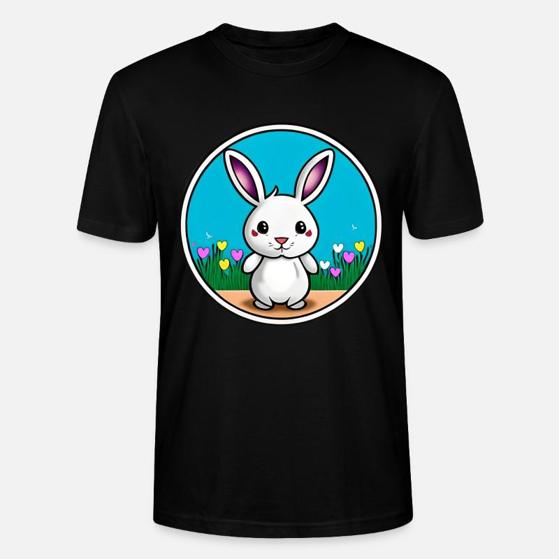 Lapin de Pâques mignon - T-shirt bio CRAFTER Stanley Stella Unisexe - noir