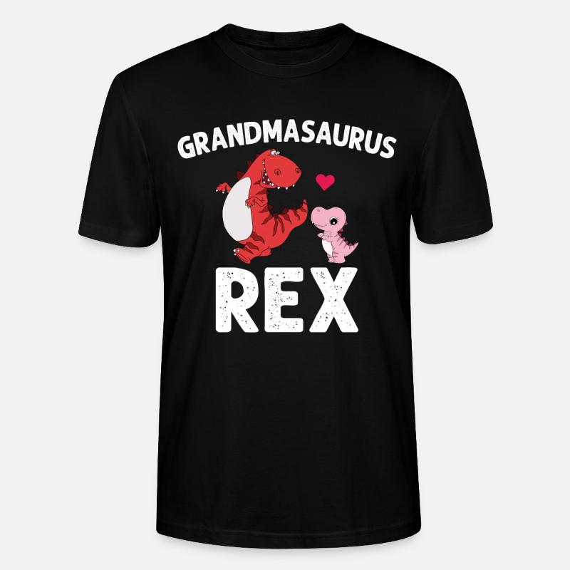 Oma Grandmasaurus Rex - Stanley/Stella Unisex Bio-T-Shirt CRAFTER - Schwarz