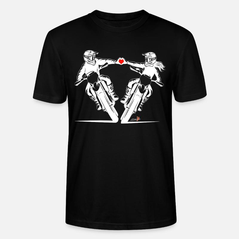 Liebe auf zwei Rädern - Stanley/Stella Unisex Bio-T-Shirt CRAFTER - Schwarz