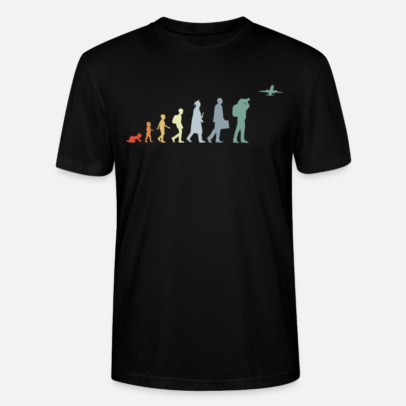 Évolution de l’observateur d’avion - T-shirt bio CRAFTER Stanley Stella Unisexe - noir