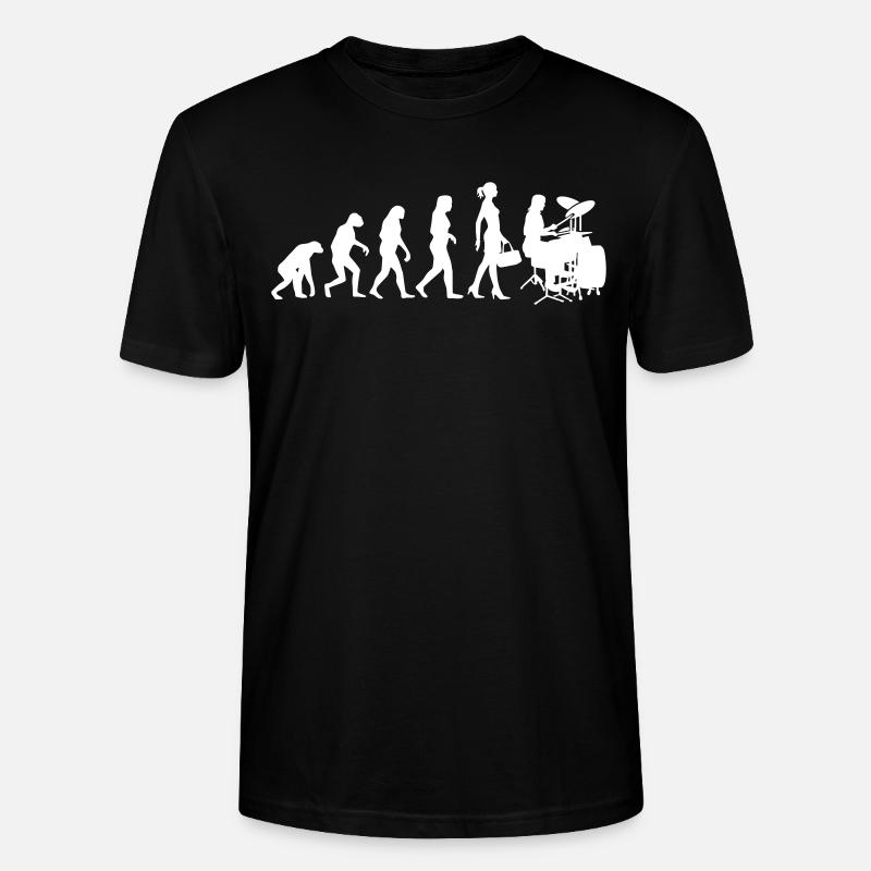 Evolution Schlagzeugerin Percussion Drummer Lady - Stanley/Stella CRAFTER Unisex Organic T-Shirt - black