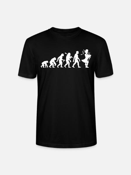 Dudelsack Evolution Für Dudelsackspieler - Stanley/Stella Unisex Bio-T-Shirt CRAFTER - Schwarz