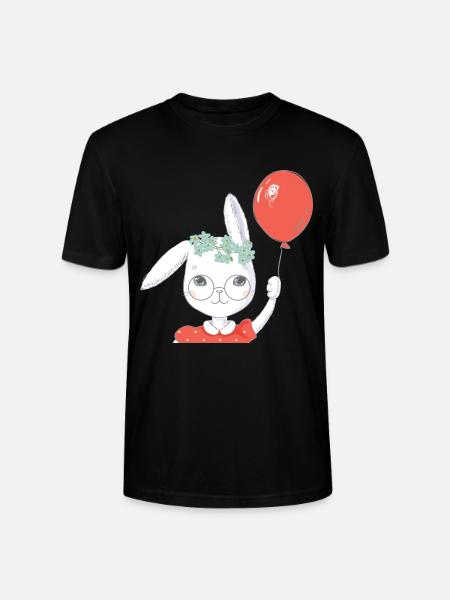 Søde påske bunny ballon gave - Stanley Stella CRAFTER unisex økologisk-T-shirt - sort