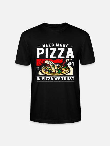 pizza - T-shirt bio CRAFTER Stanley Stella Unisexe - noir