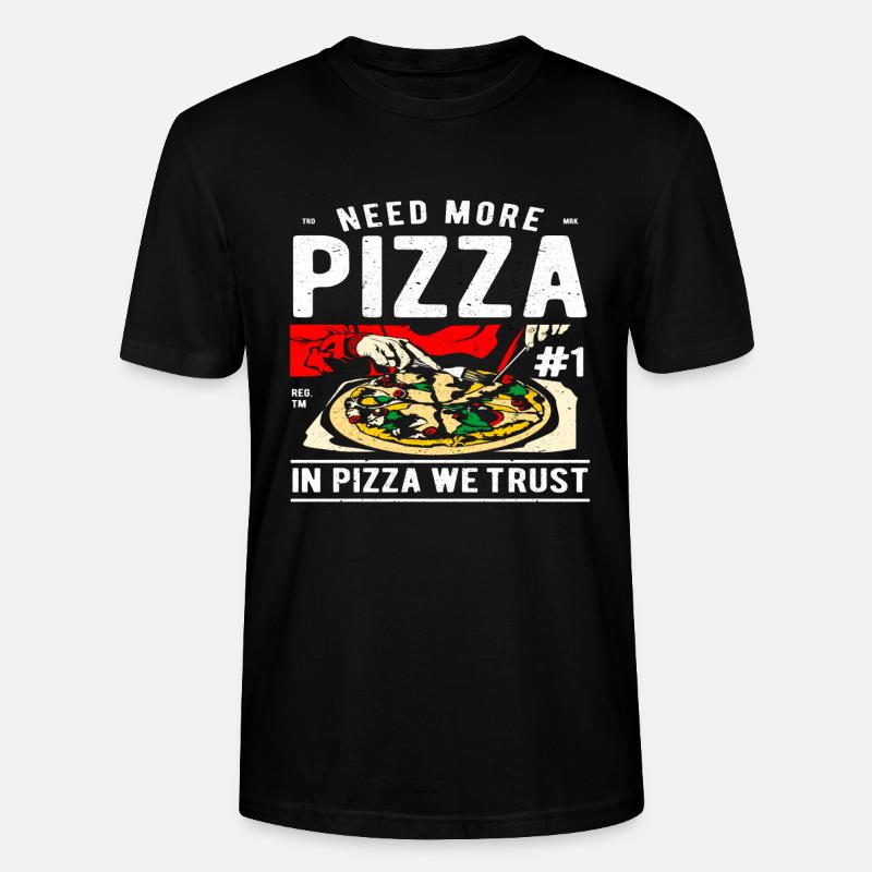 Pizza - Stanley/Stella Unisex Bio-T-Shirt CRAFTER - Schwarz