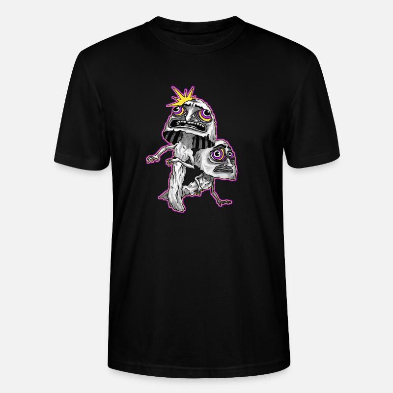 Psychédélique Psychedelic Magic Mushroom Goa - T-shirt bio CRAFTER Stanley Stella Unisexe - noir