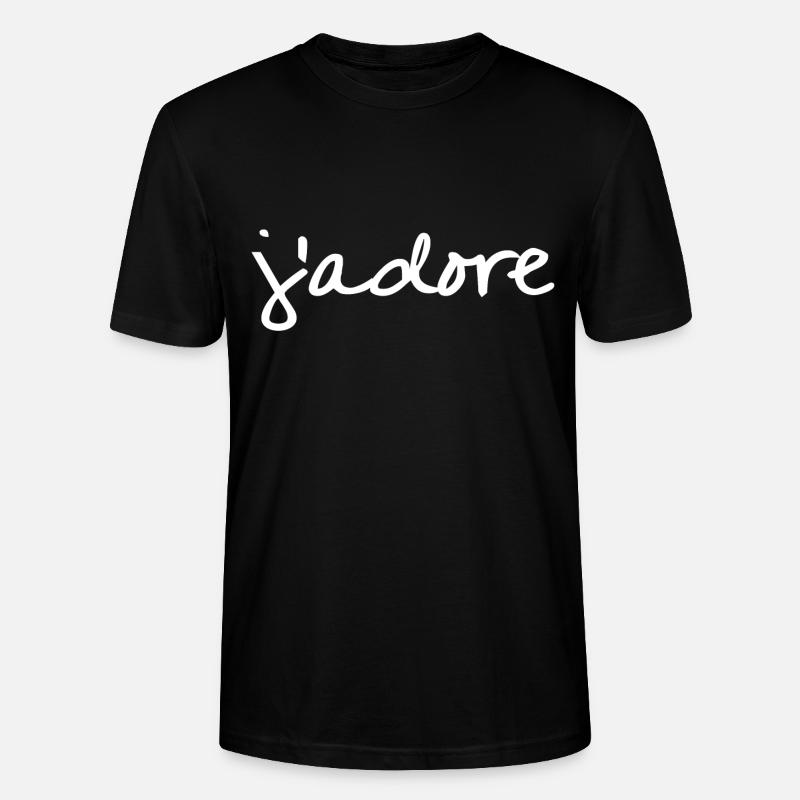 je adore - T-shirt bio CRAFTER Stanley Stella Unisexe - noir