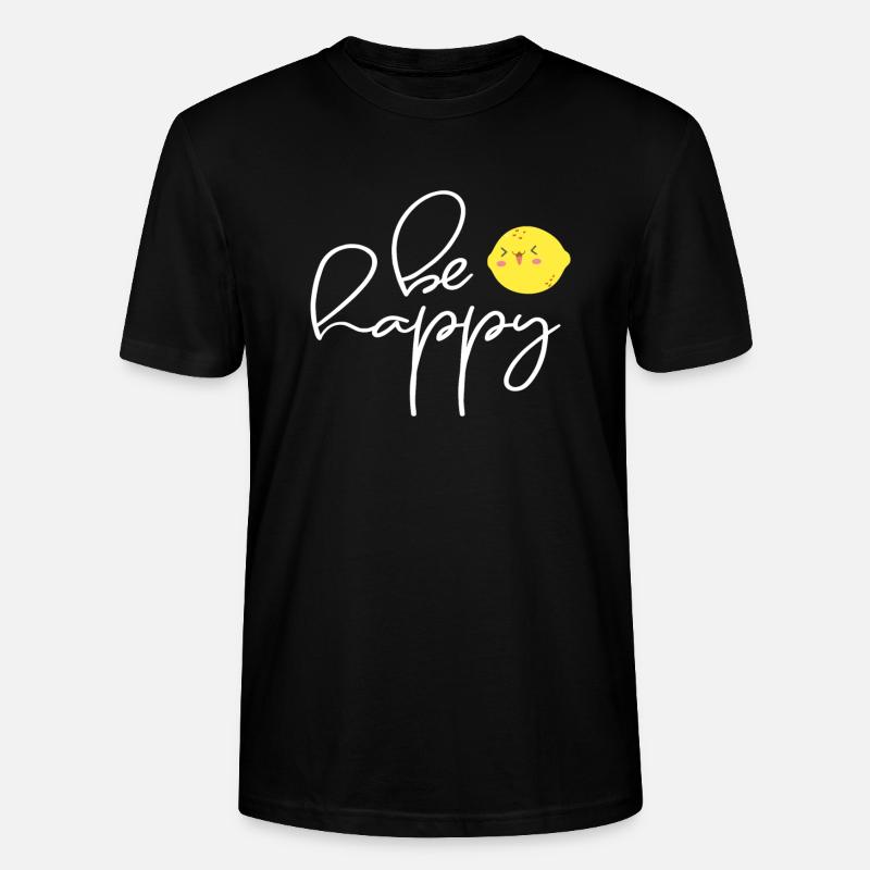 Be happy - Stanley/Stella Unisex Bio-T-Shirt CRAFTER - Schwarz