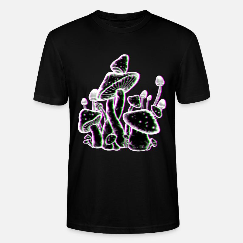 Pilze "Glitch" Effekt - Stanley/Stella Unisex Bio-T-Shirt CRAFTER - Schwarz